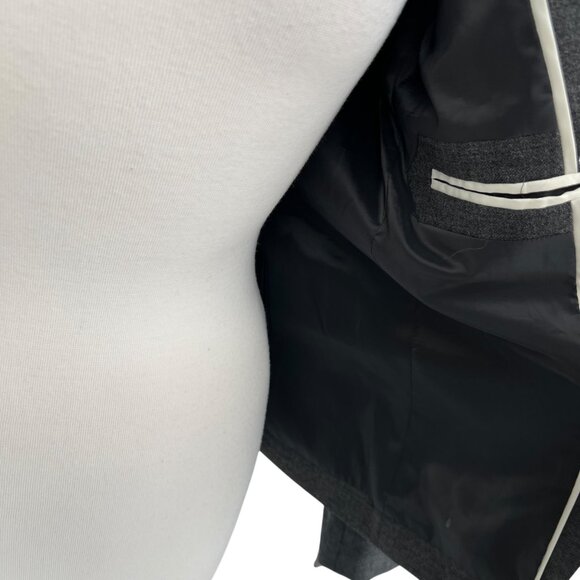 J.Crew Wool Blend Blazer Jacket Gray Single Button Size 6 - Picture 12 of 16